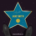 Walk of fame star background